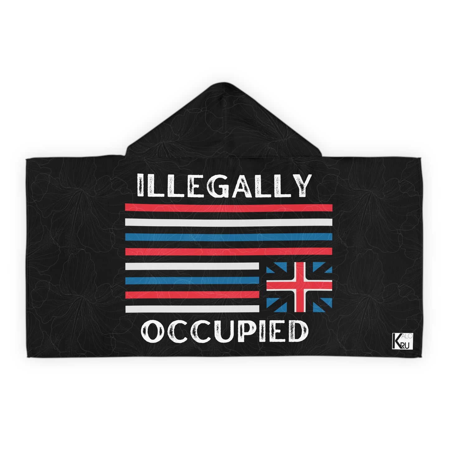 ILLEGALLY OCCUPIED KEIKI Hooded Towel