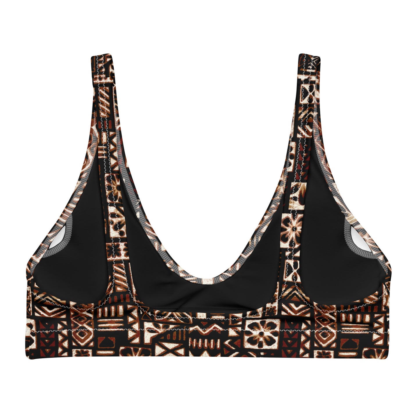 KUA BAY in RETRO TAPA Recycled padded bikini top