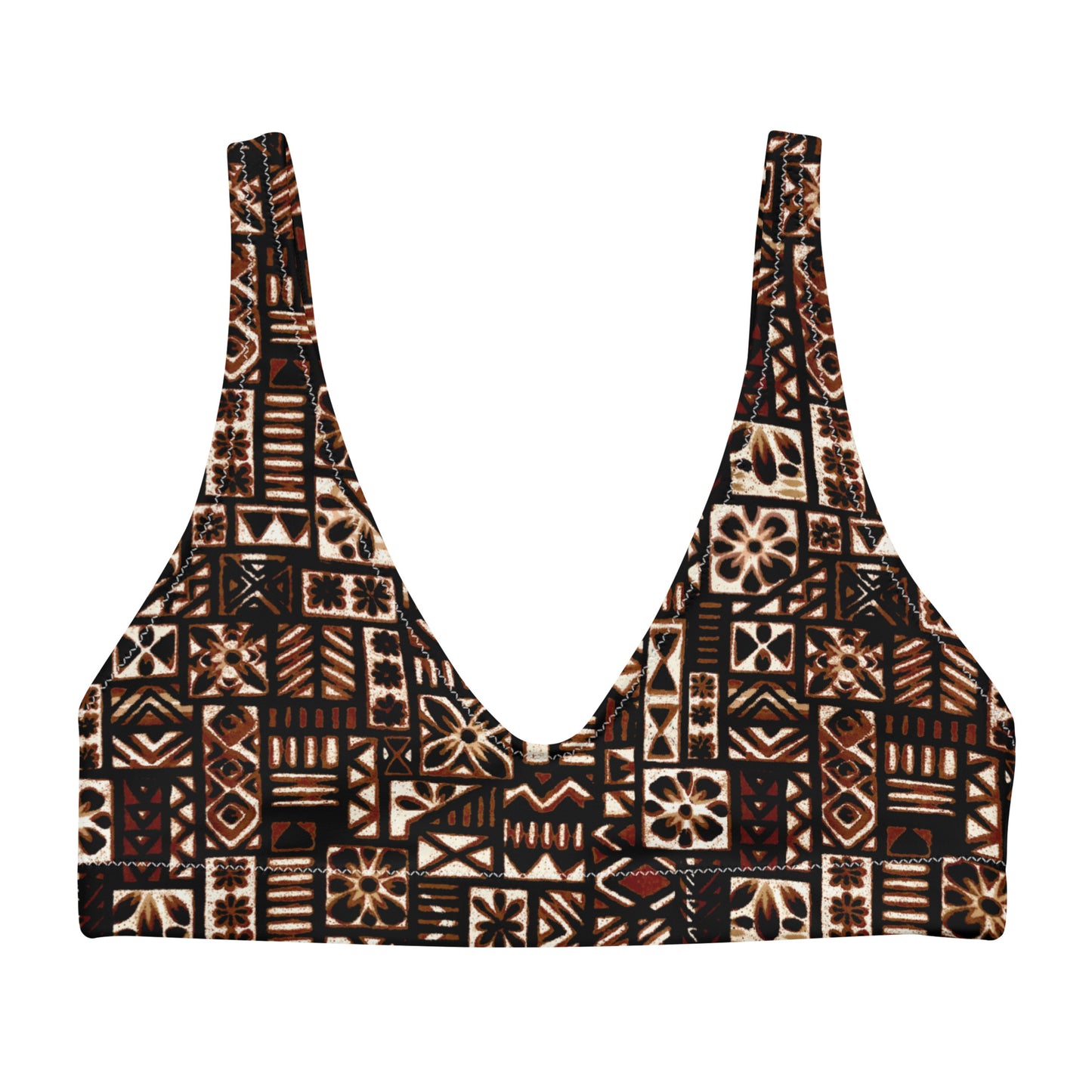 KUA BAY in RETRO TAPA Recycled padded bikini top