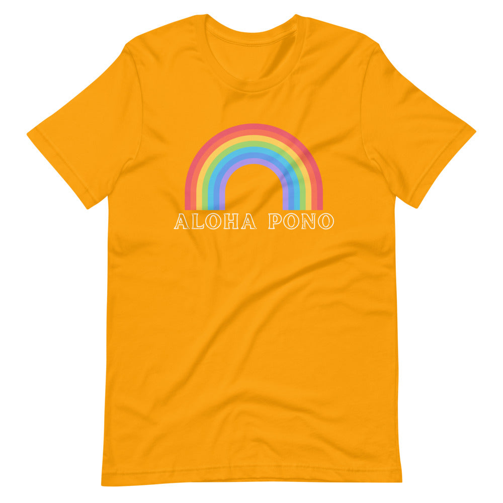 ALOHA PONO RAINBOW Short-Sleeve Unisex T-Shirt