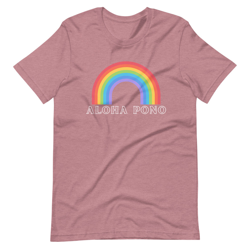ALOHA PONO RAINBOW Short-Sleeve Unisex T-Shirt