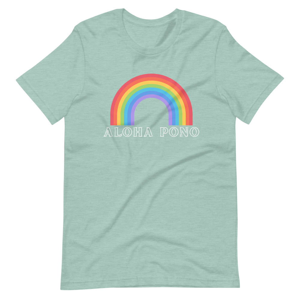 ALOHA PONO RAINBOW Short-Sleeve Unisex T-Shirt