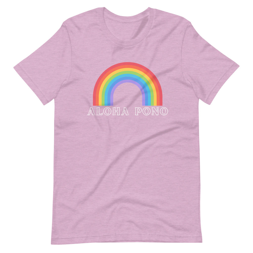 ALOHA PONO RAINBOW Short-Sleeve Unisex T-Shirt