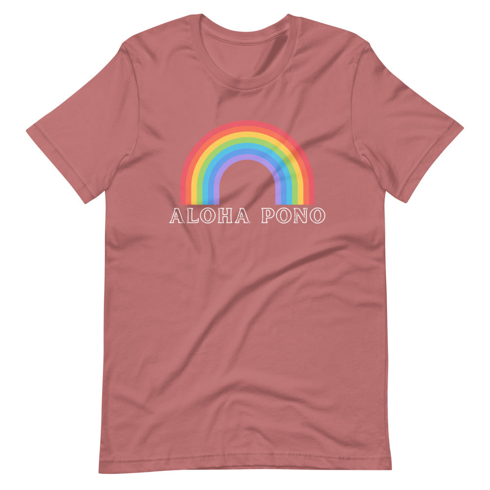 ALOHA PONO RAINBOW Short-Sleeve Unisex T-Shirt