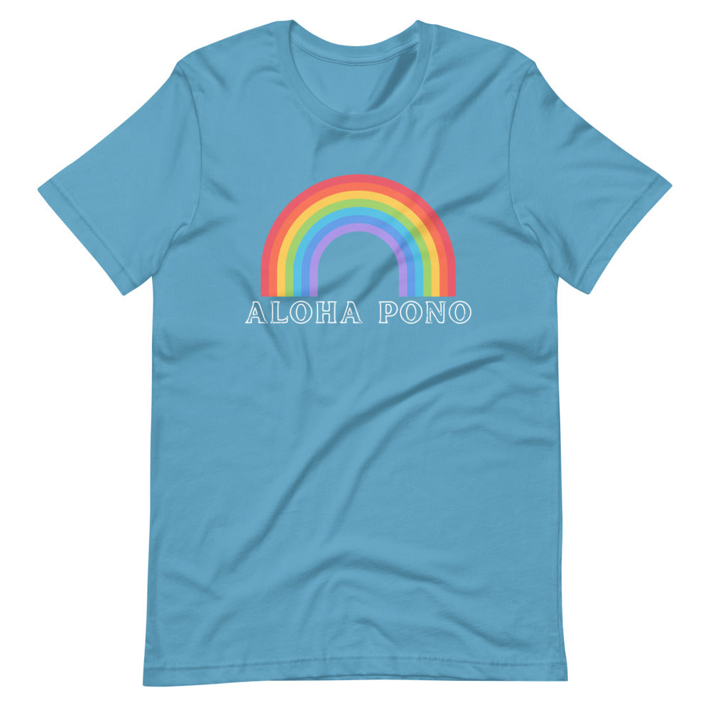 ALOHA PONO RAINBOW Short-Sleeve Unisex T-Shirt