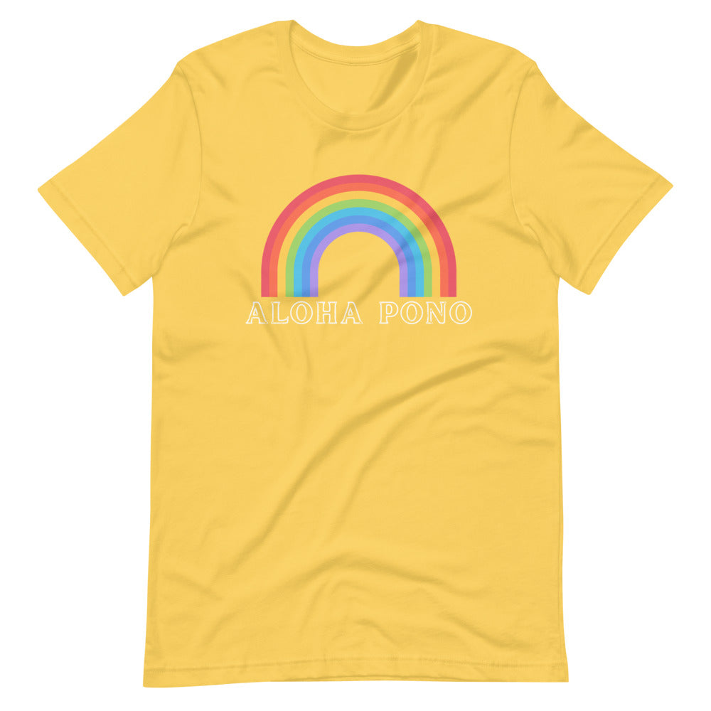 ALOHA PONO RAINBOW Short-Sleeve Unisex T-Shirt
