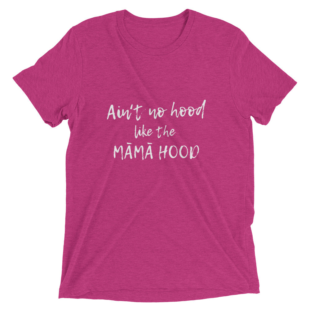 MĀMĀHOOD in WHT TEXT Short sleeve t-shirt