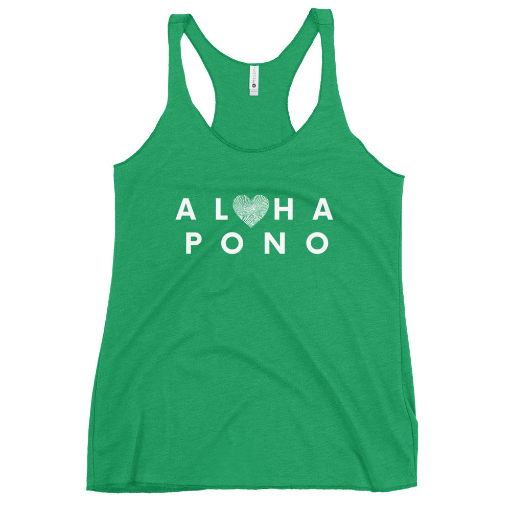 ALOHA PONO Wāhine Racerback Tank