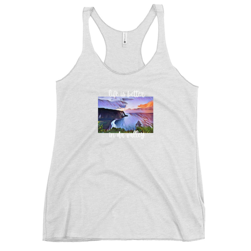 LIFE IS BETTER IN DA VALLEY Women's Racerback Tank