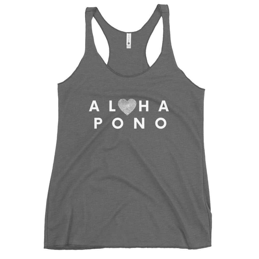 ALOHA PONO Wāhine Racerback Tank