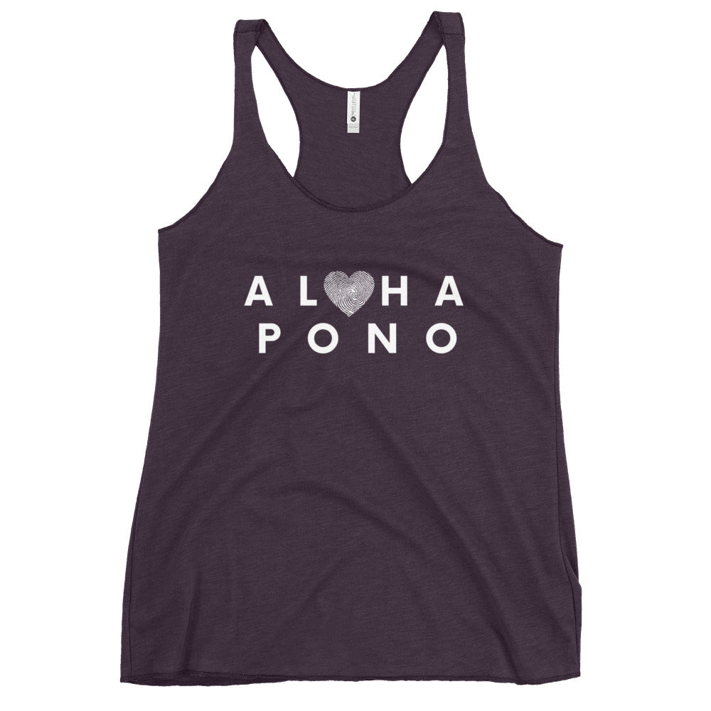 ALOHA PONO Wāhine Racerback Tank