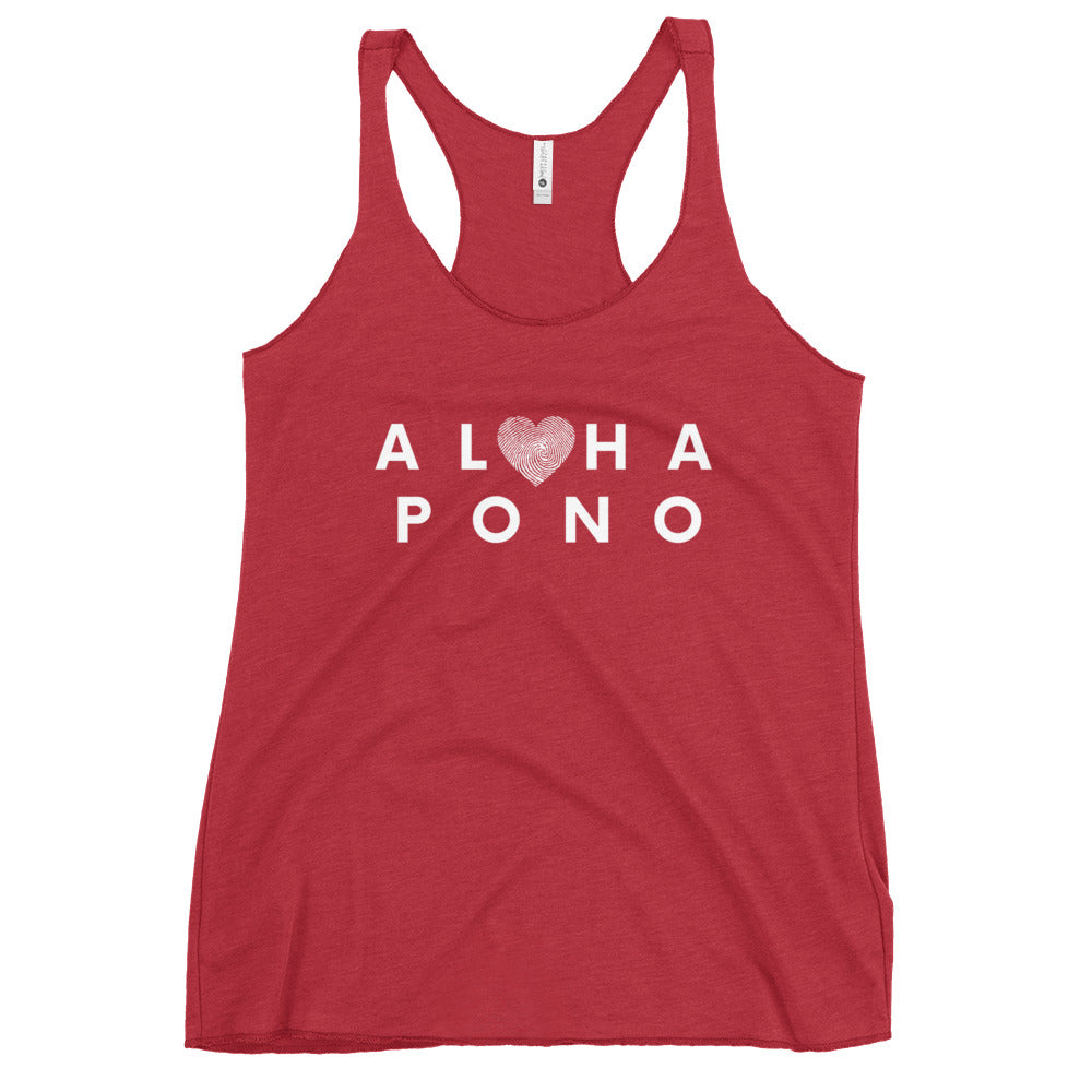 ALOHA PONO Wāhine Racerback Tank