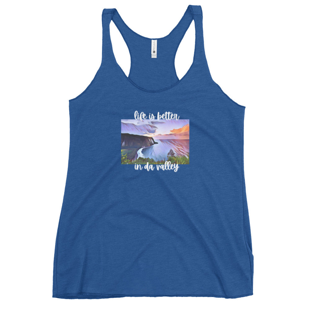 LIFE IS BETTER IN DA VALLEY Women's Racerback Tank