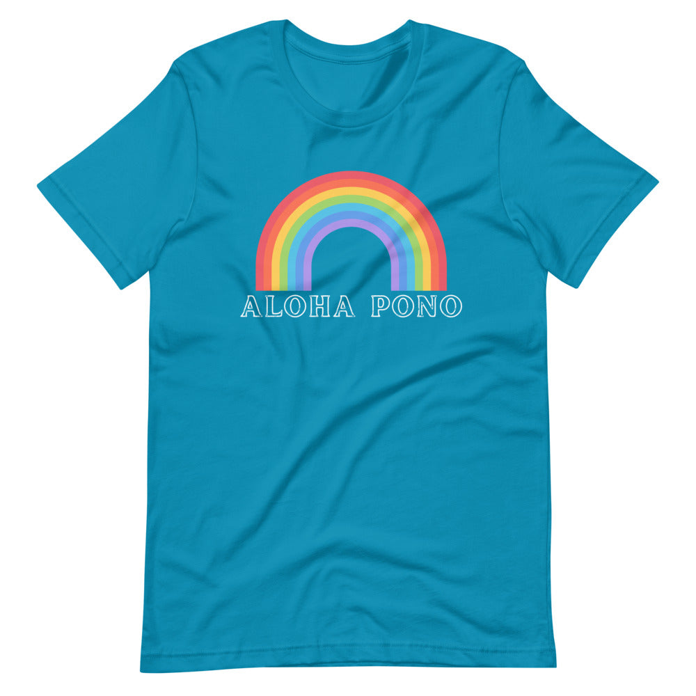 ALOHA PONO RAINBOW Short-Sleeve Unisex T-Shirt